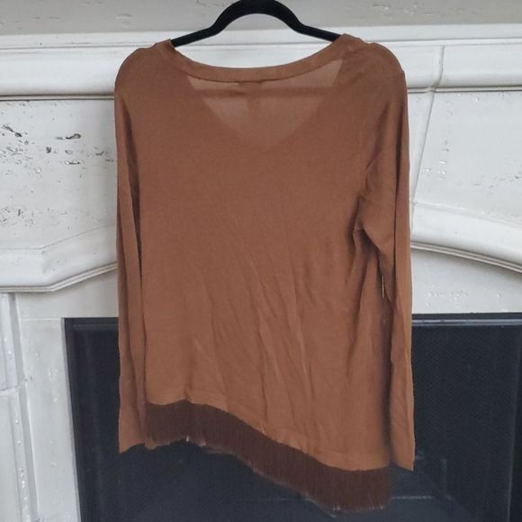 SOLD!! CHICO'S Fringe Sweater - Size 2 (8-10) - Picture 2 of 5